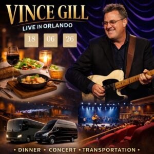 🎶 Vince Gill Live in Orlando — Dinner, Concert & Transportation | June 18 | Dr. Phillips Center | Premium Balcony Seating