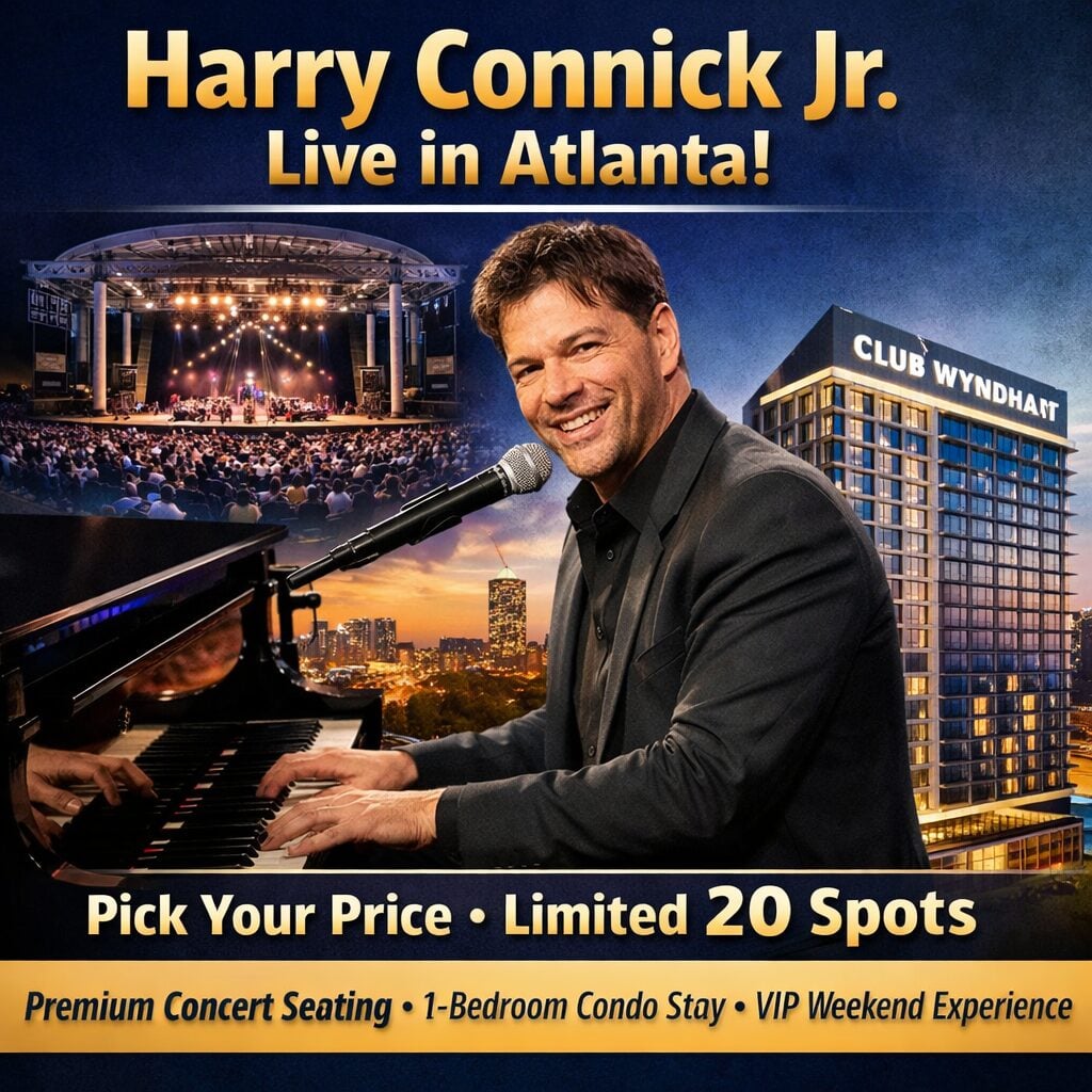 🎷 Atlanta Jazz Weekend — Harry Connick Jr. Live in Concert July 10–13, 2026: 3 Night 4 Day Getaway