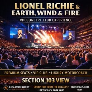 🎶 Lionel Richie & Earth, Wind & Fire 🍹 VIP Concert Club Experience — Premium Day Trip July 22, 2026 | Tampa |
