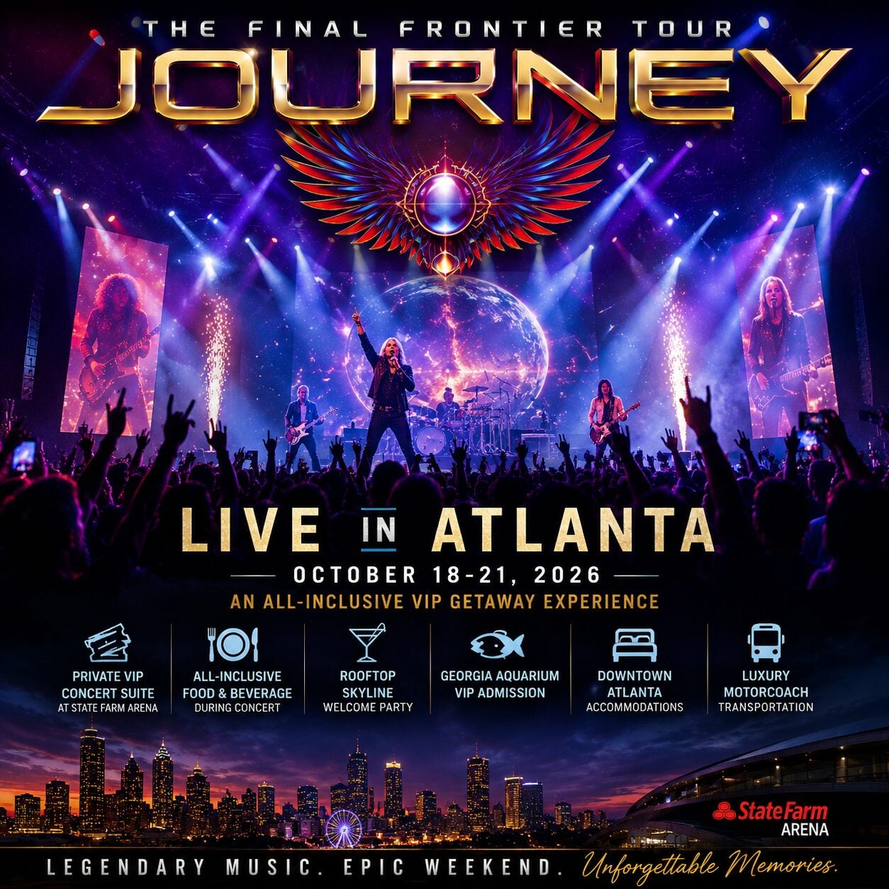 🎸 Journey Live in Atlanta – The Final Frontier Tour A VIP All