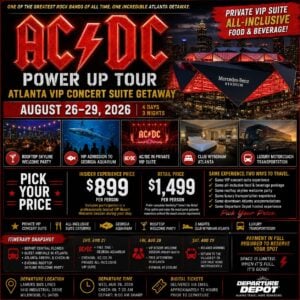 ⚡ AC/DC – POWER UP TOUR Atlanta VIP Concert Suite Getaway August 26–29, 2026 | 4 Days / 3 Nights