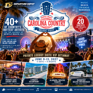 🤠 Carolina Country Music Fest — Myrtle Beach Private Luxury Suite VIP Getaway | June 9–13, 2027