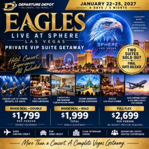 🦅 EAGLES — FRIDAY NIGHT LIVE AT SPHERE Las Vegas VIP Concert Suite Getaway January 22–25, 2027 | 4 Days / 3 Nights